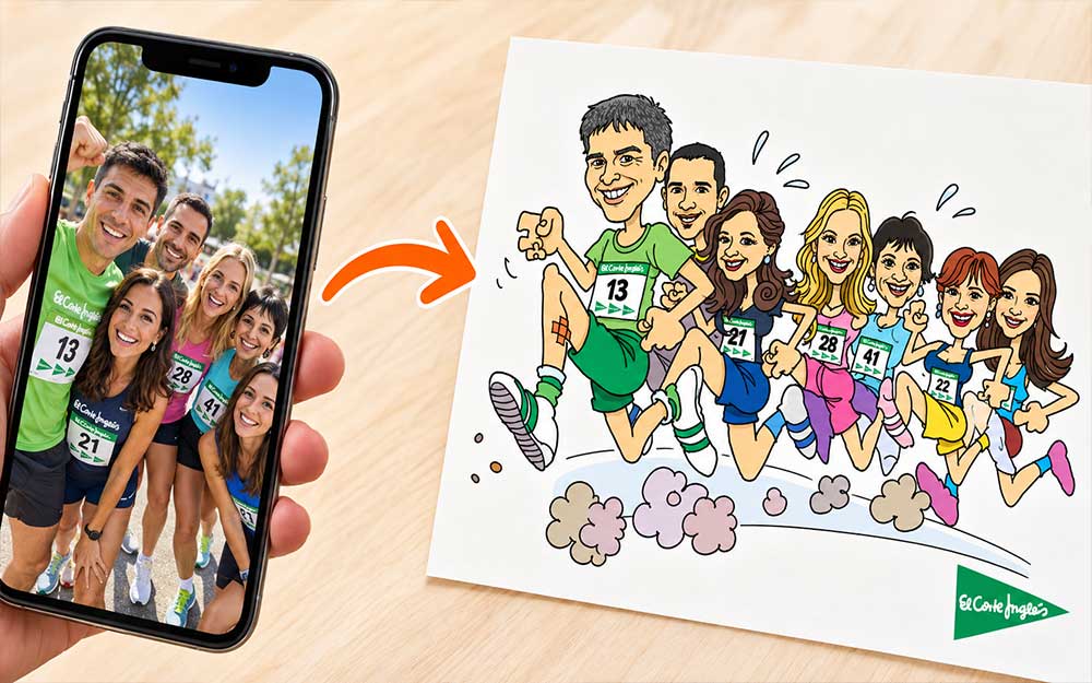 Caricaturas a la carta realizadas a partir de fotografías en Barcelona