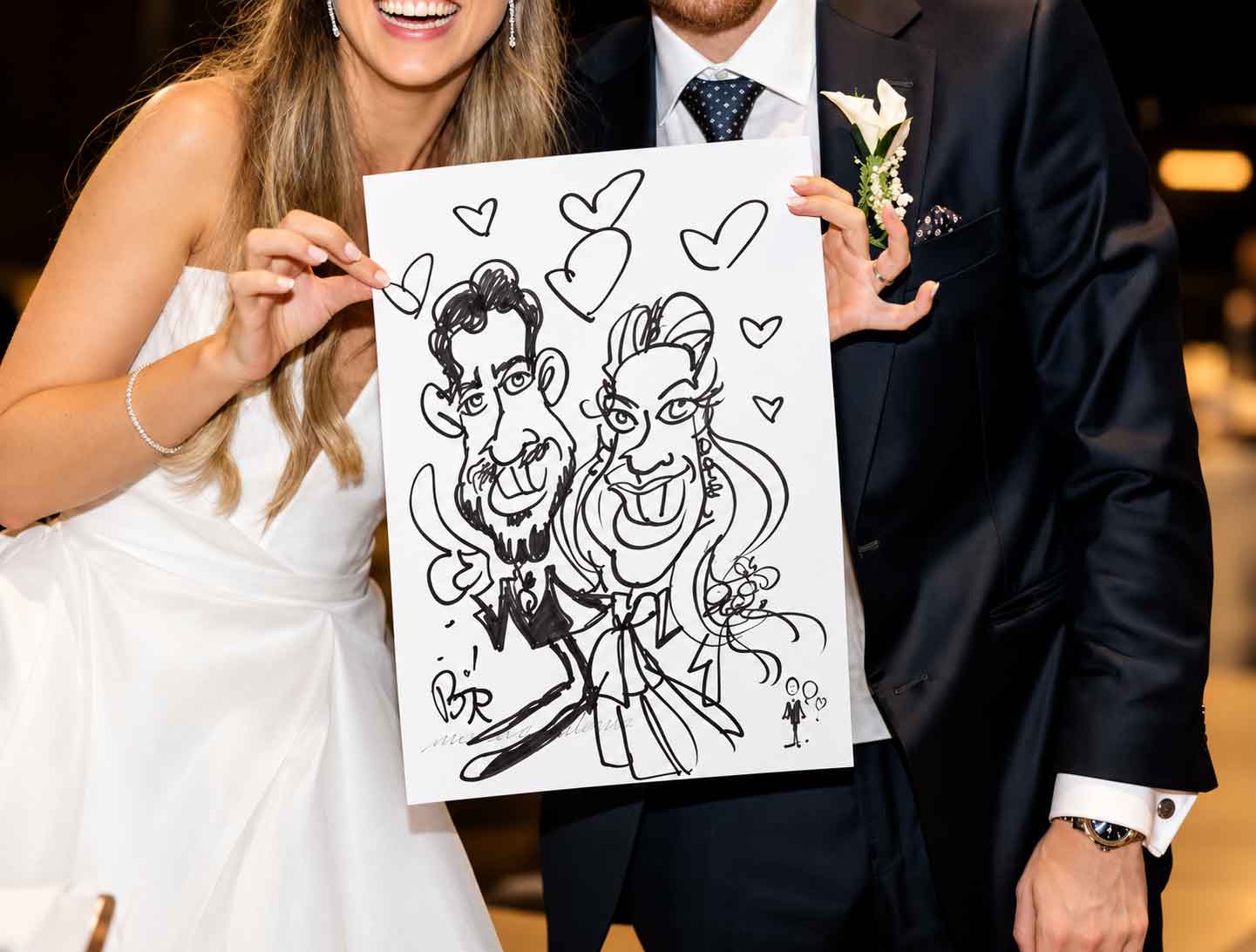 Caricatura de novios para bodas en Barcelona